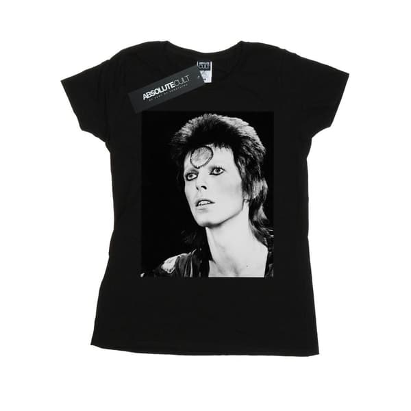David Bowie Womens/Ladies Ziggy Looking Cotton T-Shirt