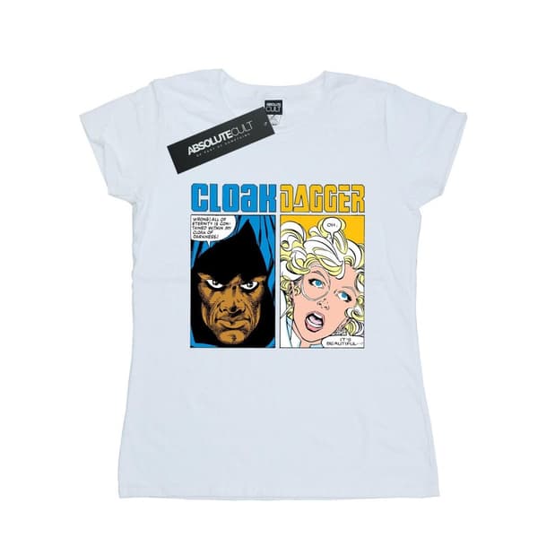 Marvel Womens/Ladies Cloak And Dagger Comic Panels Cotton T-Shirt