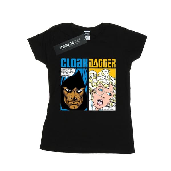 Marvel Womens/Ladies Cloak And Dagger Comic Panels Cotton T-Shirt