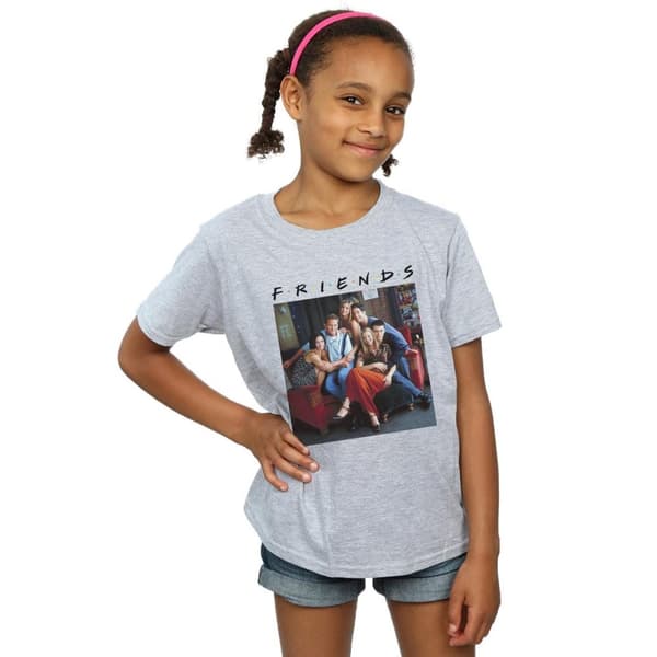 Friends Girls Group Photo Couch Cotton T-Shirt