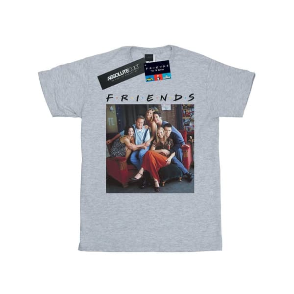 Friends Girls Group Photo Couch Cotton T-Shirt
