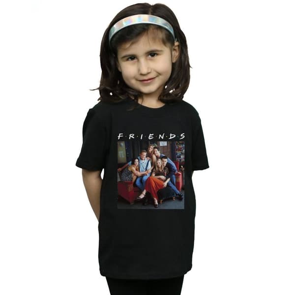 Friends Girls Group Photo Couch Cotton T-Shirt