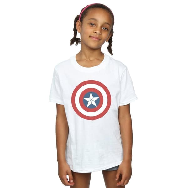 Marvel Girls Captain America Civil War Shield Cotton T-Shirt