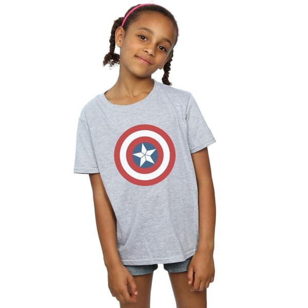 Marvel Girls Captain America Civil War Shield Cotton T-Shirt