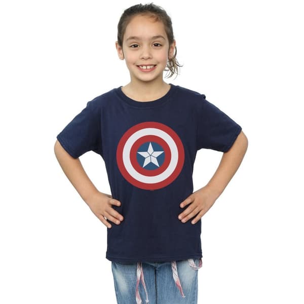 Marvel Girls Captain America Civil War Shield Cotton T-Shirt