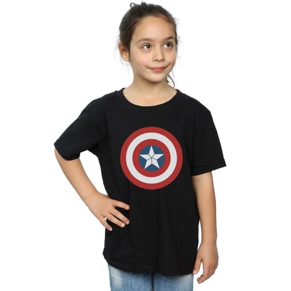 Marvel Girls Captain America Civil War Shield Cotton T-Shirt