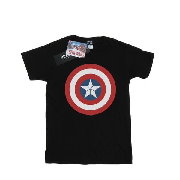 Marvel Girls Captain America Civil War Shield Cotton T-Shirt