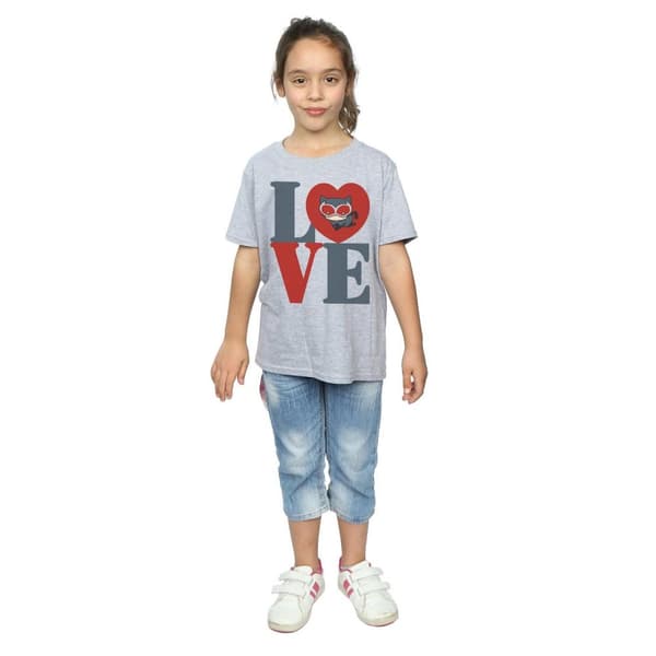 DC Comics Chibi Catwoman Love bomulls-T-shirt för flickor