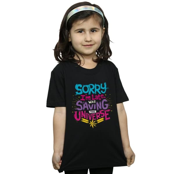 Marvel Girls Captain Marvel Saving The Universe Cotton T-Shirt