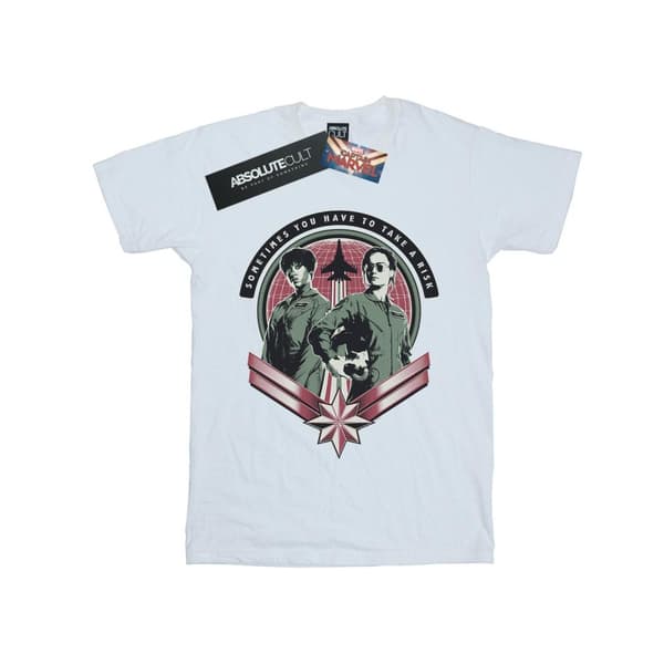 Marvel Boys Captain Marvel Take A Risk T-Shirt