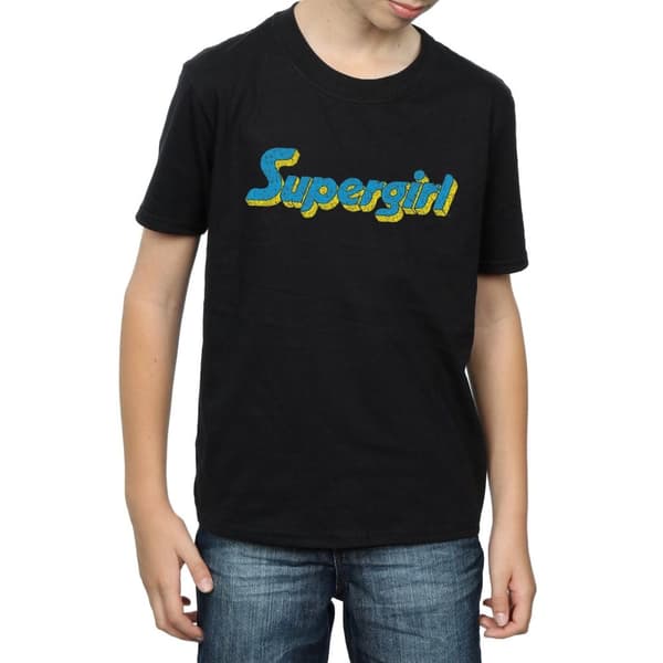 DC Comics Pojkar - Supergirl - T-shirt med logo i crackle