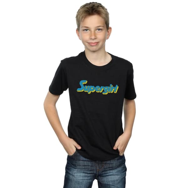 DC Comics Pojkar - Supergirl - T-shirt med logo i crackle