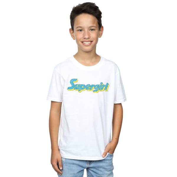 DC Comics Pojkar - Supergirl - T-shirt med logo i crackle
