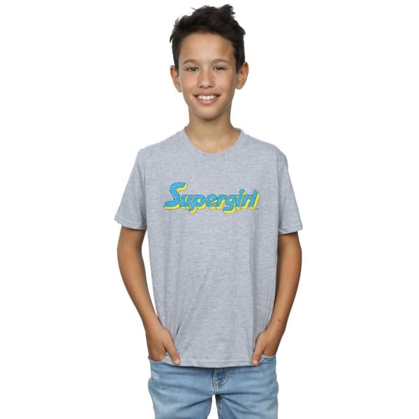 DC Comics Pojkar - Supergirl - T-shirt med logo i crackle