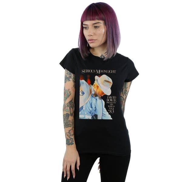 David Bowie Womens/Ladies Serious Moonlight Cotton T-Shirt