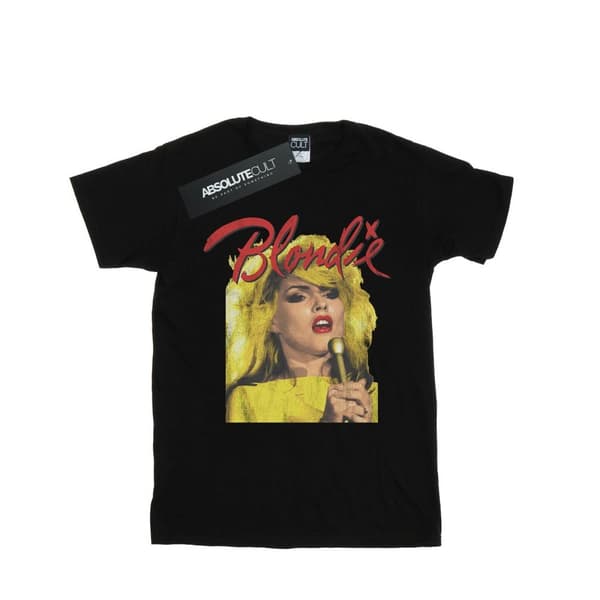 Blondie Girls Singing With Mic Cotton T-Shirt