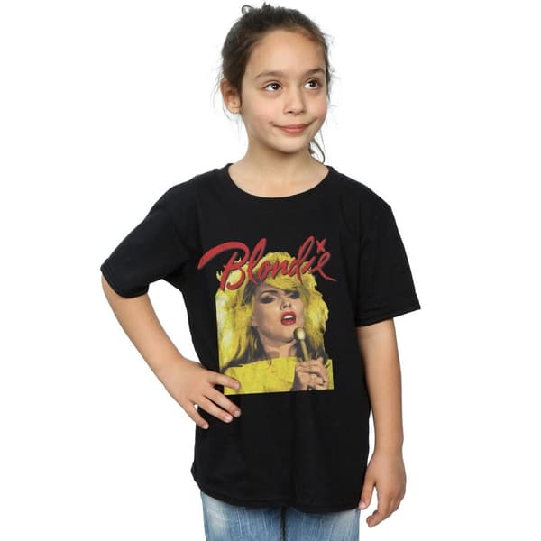 Blondie Girls Singing With Mic Cotton T-Shirt