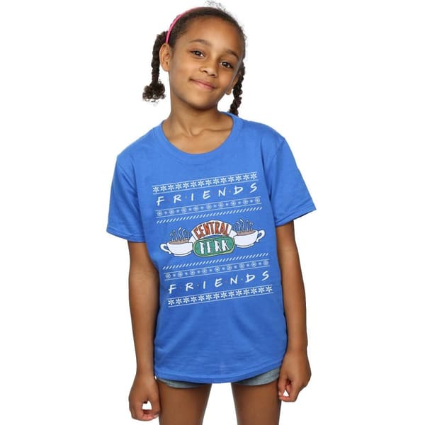 Friends Girls Fair Isle Central Perk Cotton T-Shirt