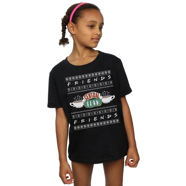 Friends Girls Fair Isle Central Perk Cotton T-Shirt