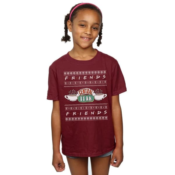 Friends Girls Fair Isle Central Perk Cotton T-Shirt