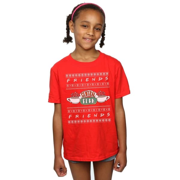 Friends Girls Fair Isle Central Perk Cotton T-Shirt