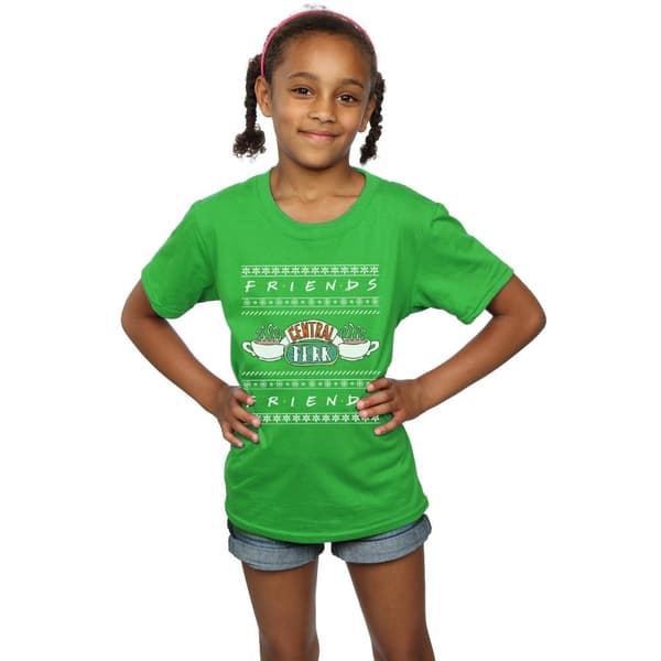 Friends Girls Fair Isle Central Perk Cotton T-Shirt