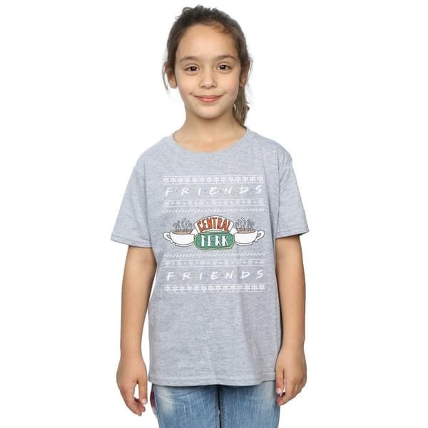 Friends Girls Fair Isle Central Perk Cotton T-Shirt