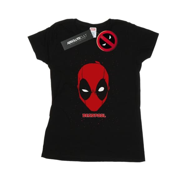 Marvel Dam/Tjej - Deadpool - T-shirt med ansiktsmask i bomull