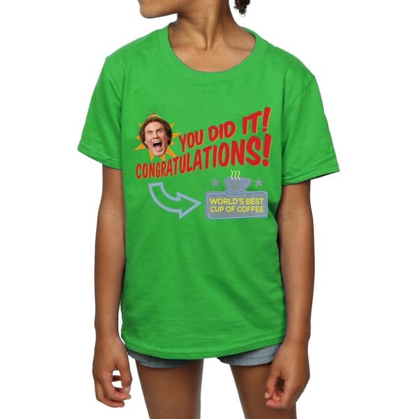 Elf Girls World´s Best Coffee Cotton T-Shirt