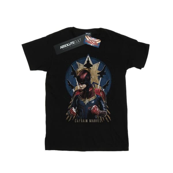 Marvel Womens/Ladies Captain Marvel Jet Burst Cotton Boyfriend T-Shirt