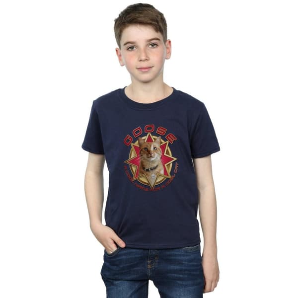 Marvel Pojkar Captain Marvel Goose Cool Cat T-shirt