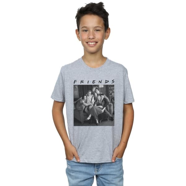 Friends Boys Black And White Photo T-Shirt