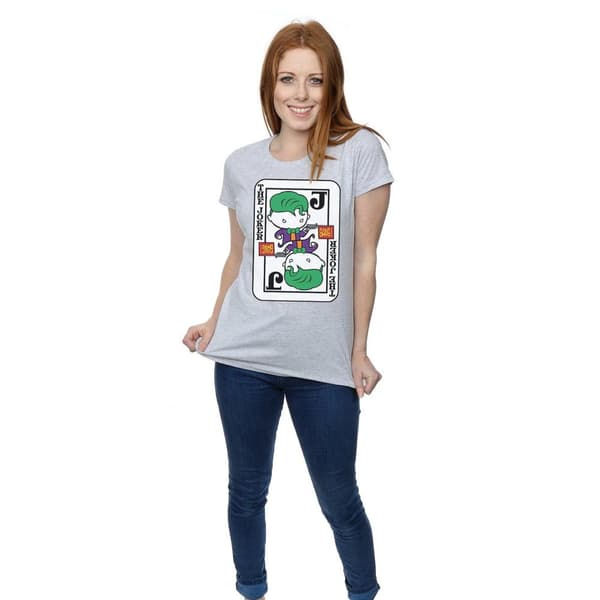 DC Comics Dam/Tjej - Chibi Joker - Spelkort - Bomulls-T-shirt