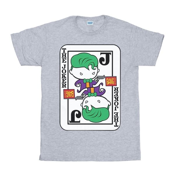 DC Comics Dam/Tjej - Chibi Joker - Spelkort - Bomulls-T-shirt