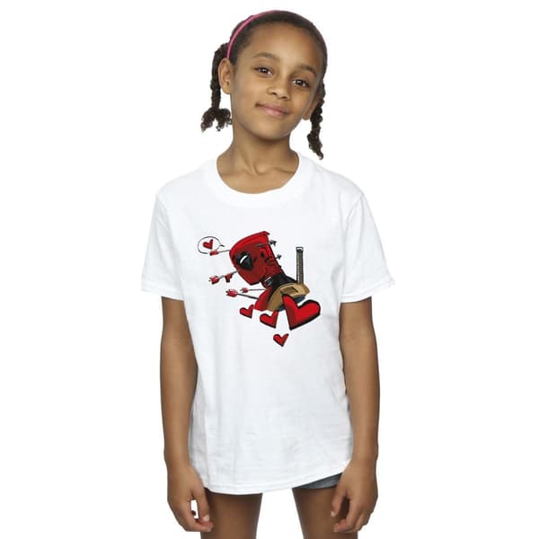 Marvel Girls Deadpool Love Arrow Cotton T-Shirt