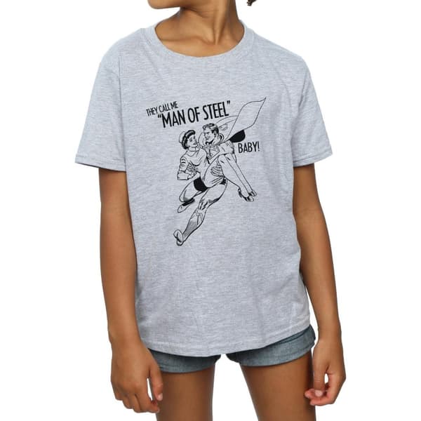 DC Comics Superman Steel Baby T-shirt i bomull för flickor