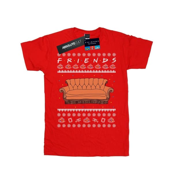 Friends Girls Fair Isle Couch Cotton T-Shirt