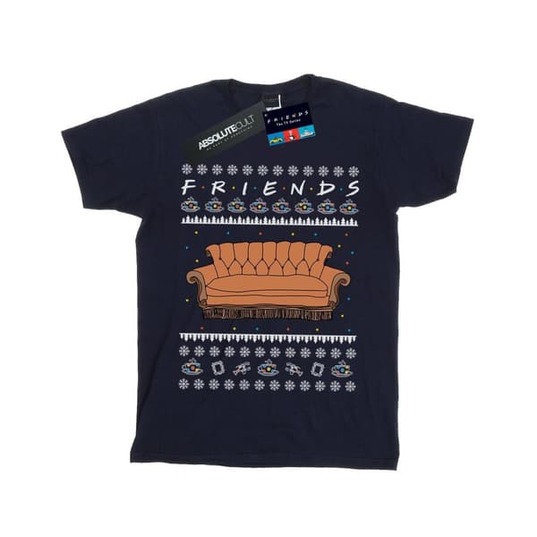 Friends Girls Fair Isle Couch Cotton T-Shirt
