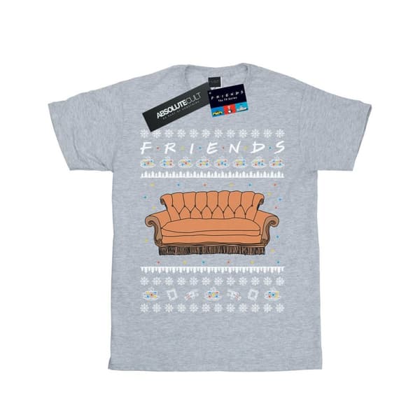 Friends Girls Fair Isle Couch Cotton T-Shirt