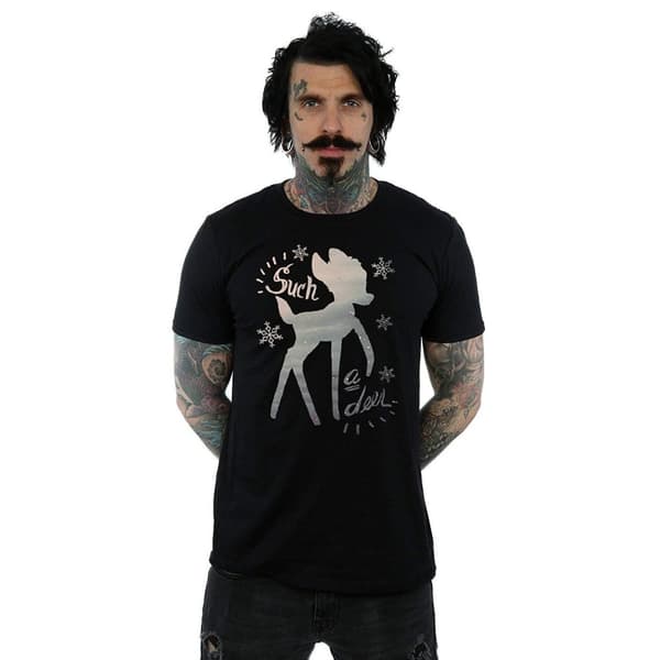 Disney Mens Bambi Winter Deer T-Shirt