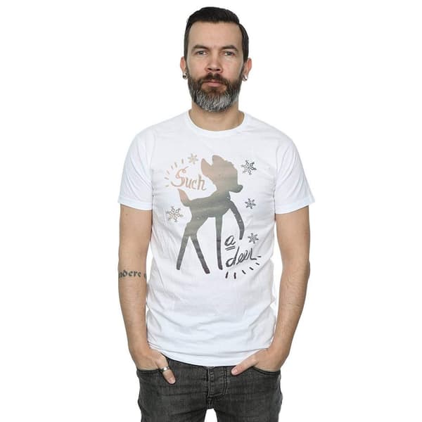 Disney Mens Bambi Winter Deer T-Shirt