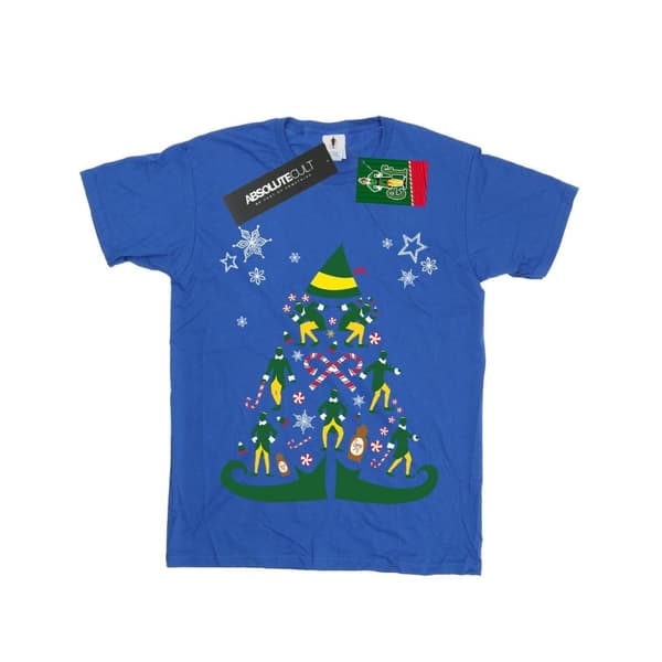 Elf Girls Christmas Tree Cotton T-Shirt