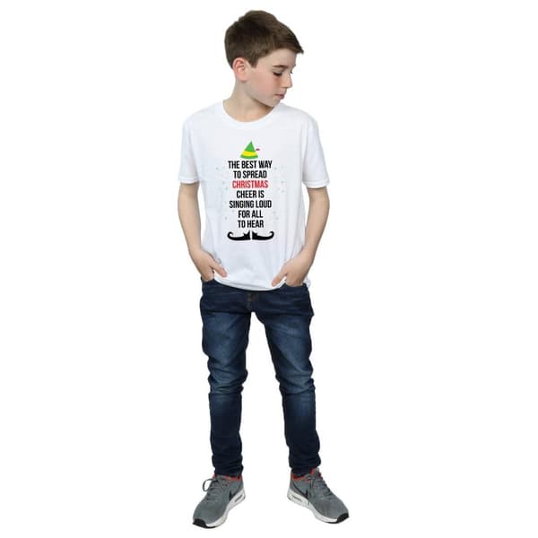 Elf T-shirt med text för pojkar - Christmas Cheer