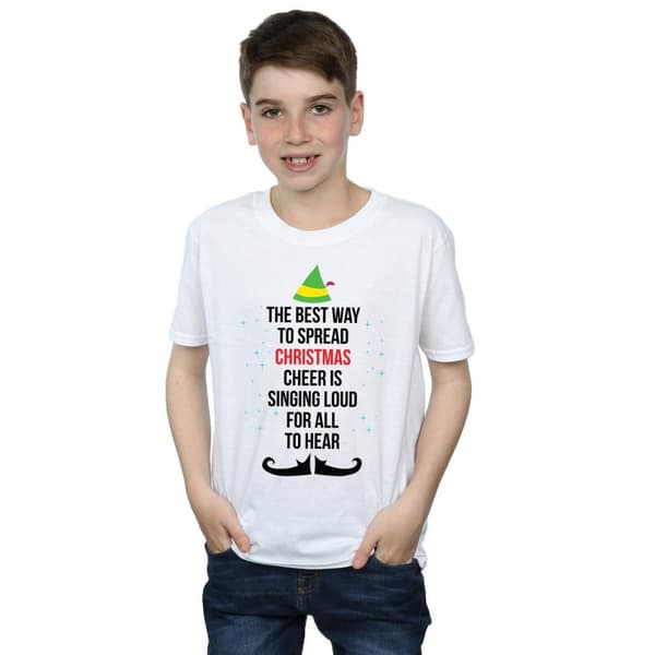Elf T-shirt med text för pojkar - Christmas Cheer
