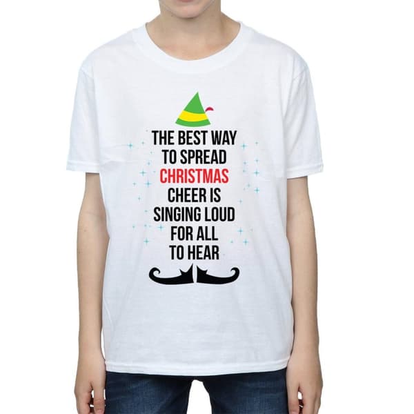 Elf T-shirt med text för pojkar - Christmas Cheer
