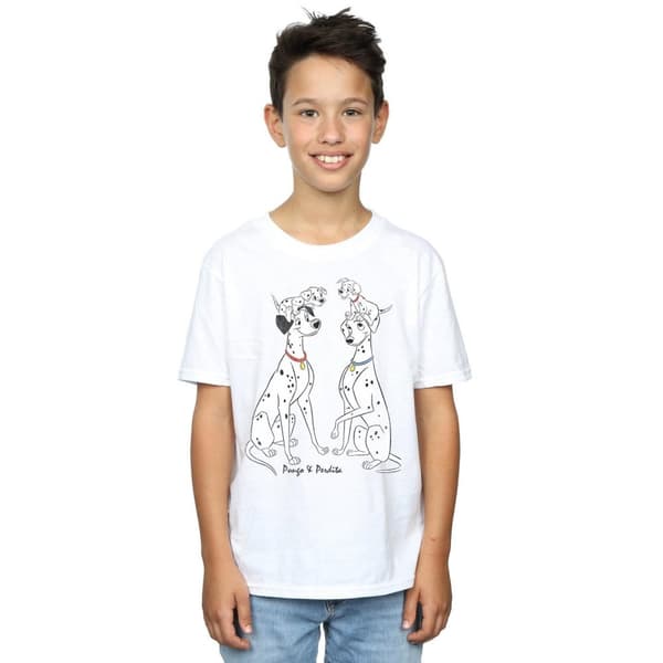 Disney 101 Dalmatiner - Klassisk t-shirt med Pongo och Perdita för pojkar
