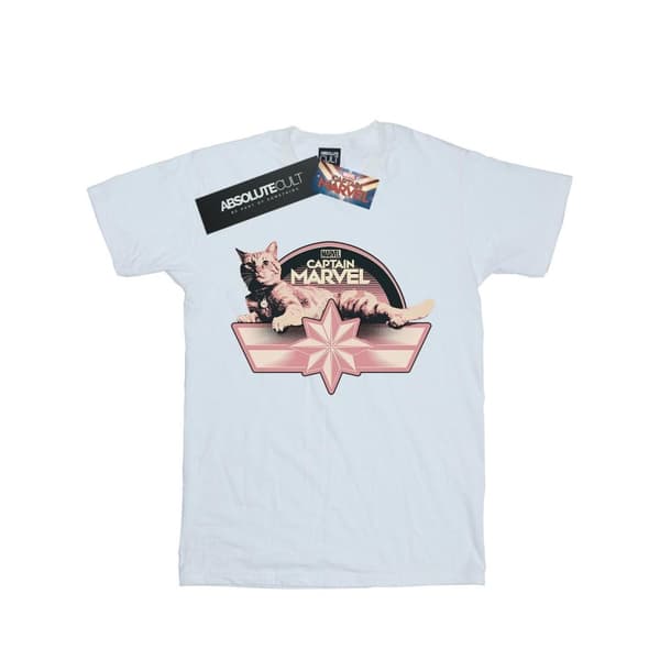 Marvel Girls Captain Marvel Chillin Goose Cotton T-Shirt