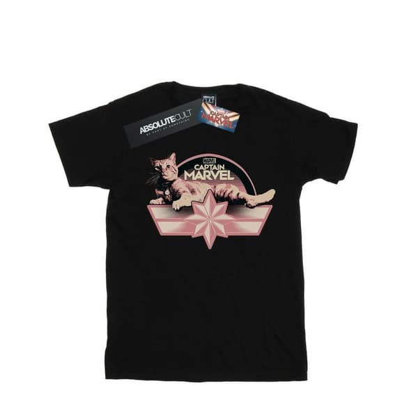 Marvel Girls Captain Marvel Chillin Goose Cotton T-Shirt