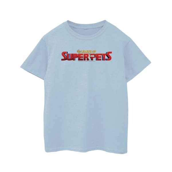 DC Comics Boys DC Comics DC League Of Super-Pets Movie Logo T-Shirt Baby Blue 12-13 Years