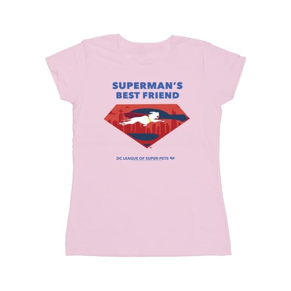 DC Comics Dam/Tjej DC Comics DC League Of Super-Pets - Supermans bästa vän - T-shirt i bomull Baby Pink XL